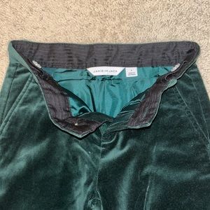 Boys size 5 Janie and Jack Pants. Green velvet. Only worn once for photos